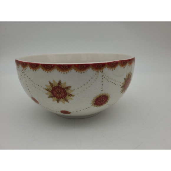222 Fifth Constantina Red Soup Cereal Bowl 10126234 Set 4 - Picture 8 of 9